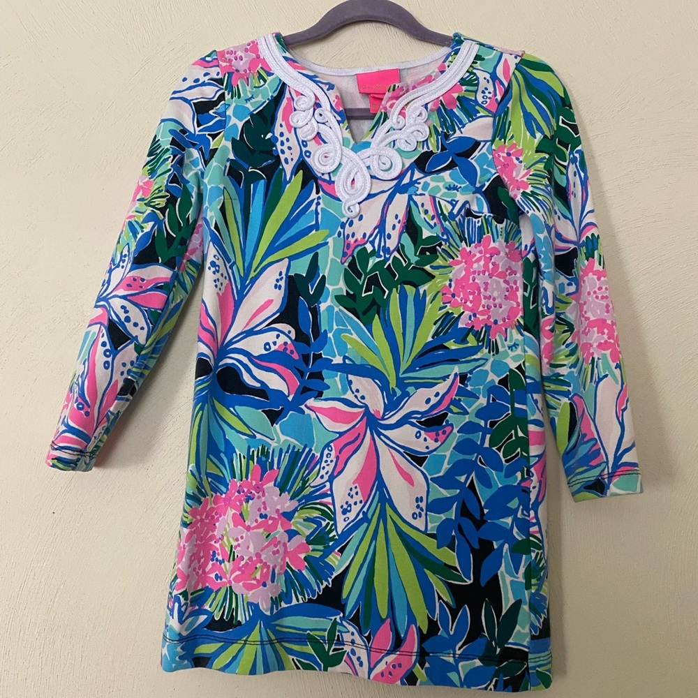 Lilly Pulitzer Girls Cover-Up Dress – Size S (4-5).
